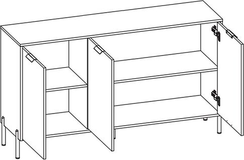 Тумба Black Red White Paloma KOM3D (дымчатый зеленый)