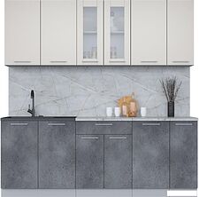 Готовая кухня Интерлиния Мила 21 (персидский жемчуг/бетон портленд/серый каспий) Готовая кухня Интерлиния Мила 21 (персидский жемчуг/бетон портленд/серый каспий)