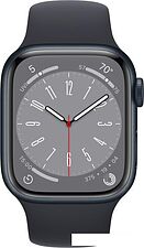 Умные часы Apple Watch Series 8 41 мм (алюминиевый корпус, полуночный/полуночный, спортивный силиконовый ремешок M/L) Умные часы Apple Watch Series 8 41 мм (алюминиевый корпус, полуночный/полуночный, спортивный силиконовый ремешок M/L)