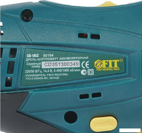 Дрель-шуруповерт FIT 80194 (с 2-мя АКБ, кейс)