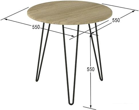 Журнальный столик Калифорния мебель РИД 530 (дуб сонома)