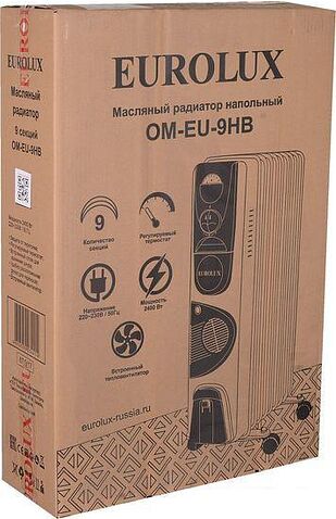 Масляный радиатор Eurolux ОМПТ-EU-9НB 67/3/17