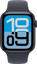 Умные часы Apple Watch SE 3 44 мм (алюминиевый корпус, полуночный/полуночный, спортивный силиконовый ремешок S/M)