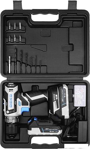 Дрель-шуруповерт Deko DKCD20-Li Set1 083-1117 (с 2-мя АКБ, кейс)