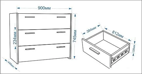 Комод Евва Венеция ВН-3S (бодега белый/ясень орландо)