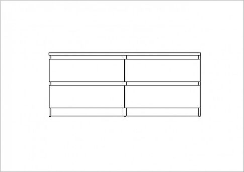 Тумба Mio Tesoro Кастор 4 ящика 2.03.03.100.4 (серый)