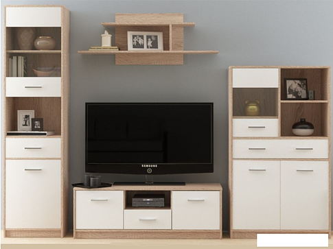 Тумба Империал Стелс 2д1ящ (дуб сонома-белый)