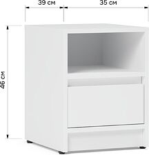 Тумба ЭлиГард Brighton 1S1N (белый)