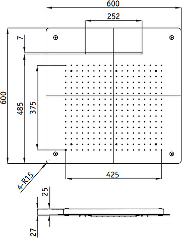 Верхний душ RGW SP-74