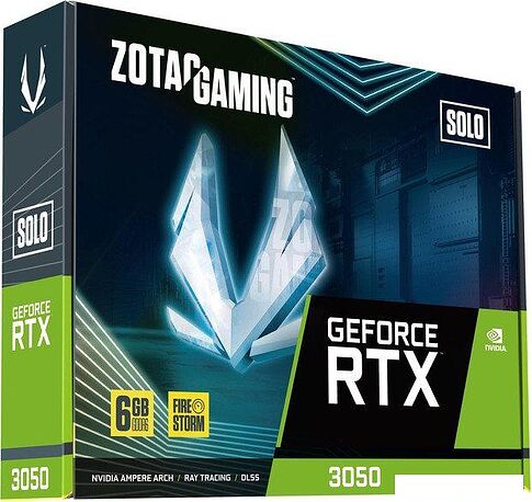 Видеокарта ZOTAC GeForce RTX 3050 6GB Solo ZT-A30510G-10L
