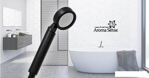 Душевая лейка Aroma Sense AS-9000RB (черный матовый)