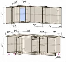 Готовая кухня Интерлиния Мила 12x22 (серебро/дуб веллингтон/белый гранит) Готовая кухня Интерлиния Мила 12x22 (серебро/дуб веллингтон/белый гранит)