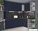 Готовая кухня Интерлиния Мила Матте 1.5x2.2 А правая (индиго/индиго глянец/кастилло темный)
