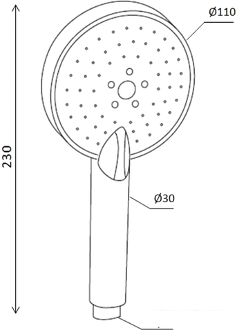 Душевая лейка Damixa Origin One 918100200