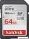 Карта памяти SanDisk Ultra SDXC SDSDUNB-064G-GN6IN 64GB
