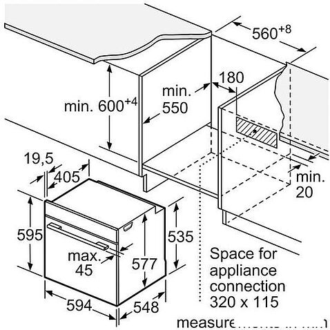 Электрический духовой шкаф Bosch Serie 8 HSG636BS1
