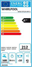 Посудомоечная машина Whirlpool WSIO 3T125 6PE X
