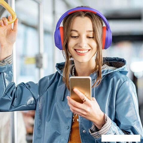 Наушники Haylou S35 ANC (фиолетовый/оранжевый)