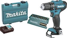 Дрель-шуруповерт Makita DF333DAX13 (с 2-мя АКБ, кейс +набор оснастки) Дрель-шуруповерт Makita DF333DAX13 (с 2-мя АКБ, кейс +набор оснастки)