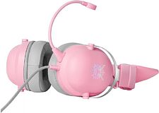 Наушники Onikuma X11 (розовый, с ушками)