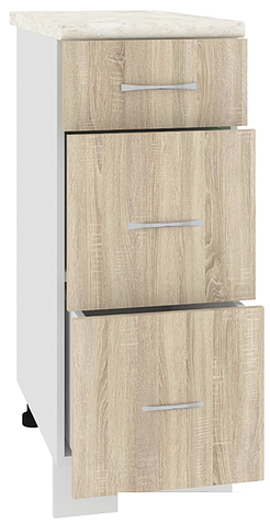 Шкаф напольный Кортекс-мебель Корнелия Лира НШ30р3ш (дуб сонома-марсель)