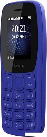 Телефон Nokia 105 (2022) Dual SIM TA-1416 (синий, без З/У)
