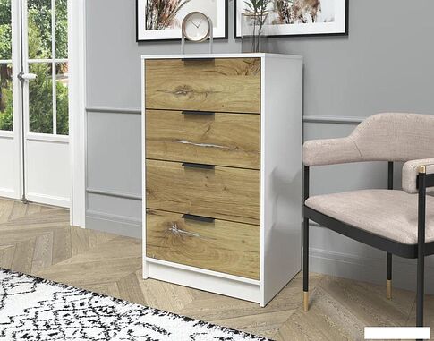 Комод Интерлиния Концепт КТ-К60 (дуб нокс/белый платинум)