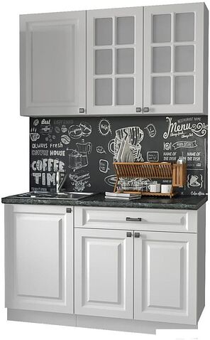 Кухня Интерлиния Мила Деко 1.3 А (белый/кастилло темный)