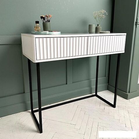 Консольный стол Shtabe Royal 5011 эко (белый/белый/черный)