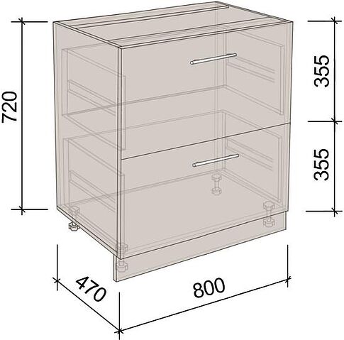 Шкаф напольный Артём-Мебель 800мм СН-114.17-Ш (ДСП бетон спаркс)