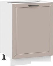 Шкаф напольный Трия Лорас 1Н6 с одной дверью (белый/холст латте)