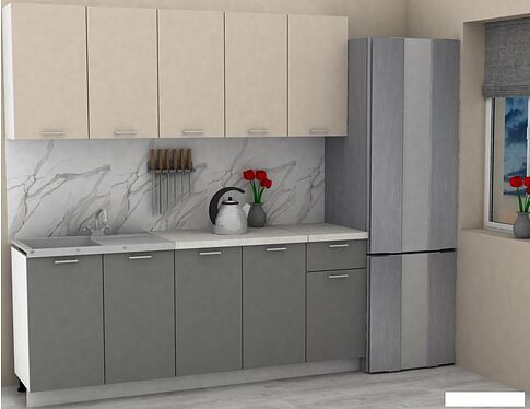 Готовая кухня ЭлиГард Lion 2.0 (персидский жемчуг/дымчатый алмаз/королевский опал)