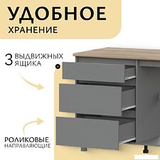 Готовая кухня Mio Tesoro Денвер 1.6м (графит серый/дуб сонома) Готовая кухня Mio Tesoro Денвер 1.6м (графит серый/дуб сонома)