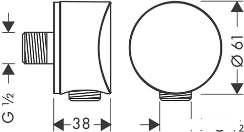 Шланговое подключение Hansgrohe FixFit 26453000