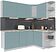 Готовая кухня Интерлиния Мила Матте 1.5x2.1 А правая (океан-океан-травертин серый)