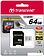 Карта памяти Transcend microSDXC HE (Class 10) UHS-I 64GB + адаптер [TS64GUSDXC10V]