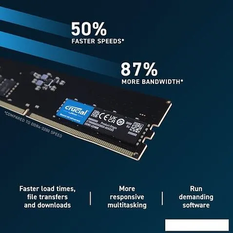 Оперативная память Crucial 16ГБ DDR5 5600 МГц CT16G56C46U5