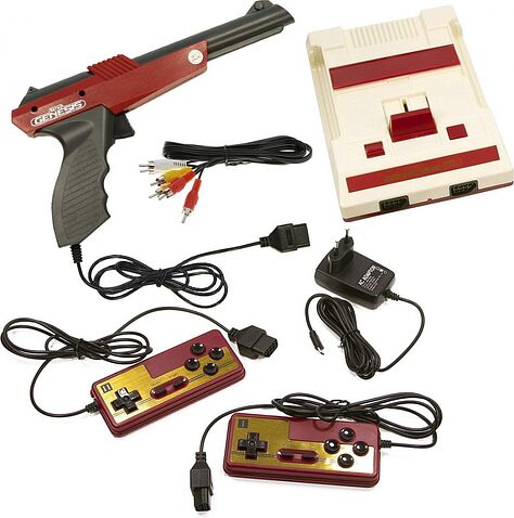 Игровая приставка Retro Genesis 8 Bit Lasergun (2 проводных геймпада, световой пистолет, 450 игр)