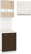 Готовая кухня Кортекс-мебель Корнелия Экстра 60рс2д (дуб сонома/венге/королевский опал)