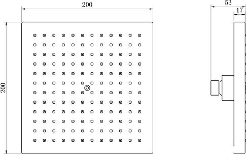 Верхний душ Lauter Square 21S20109