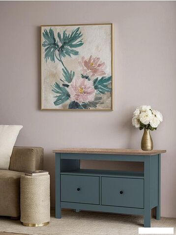 Тумба Mio Tesoro Сага 2 ящика 2.08.03.080.16 (темно-бирюзовый/ясень)