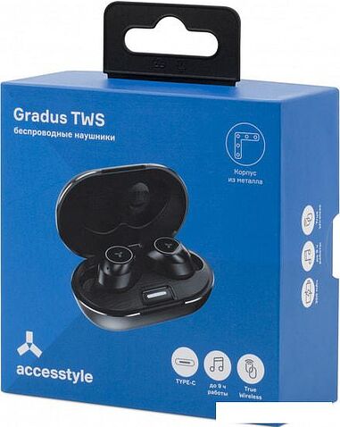 Наушники AccesStyle Gradus TWS (черный)