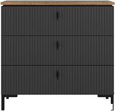 Комод Black Red White San Gimignano KOM3S (антрацитовый/дуб нокс) Комод Black Red White San Gimignano KOM3S (антрацитовый/дуб нокс)