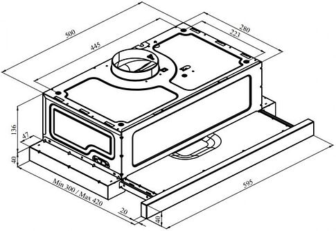 Кухонная вытяжка Konigin Pixel Grey 60