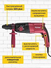 Перфоратор Pioneer Tools RH-M850-01C (кейс)