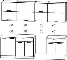 Кухня Интерлиния Мила Gloss 50-25 (красный/черный)