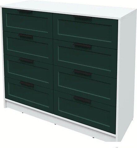 Комод Интерлиния Концепт Тренд КТ-К117 (белый платинум/изумруд)