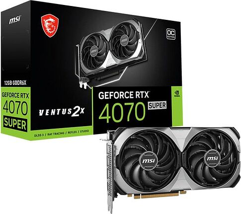 Видеокарта MSI GeForce RTX 4070 Super 12G Ventus 2X OC