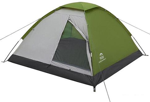 Треккинговая палатка Jungle Camp Lite Dome 4 (зеленый/серый)