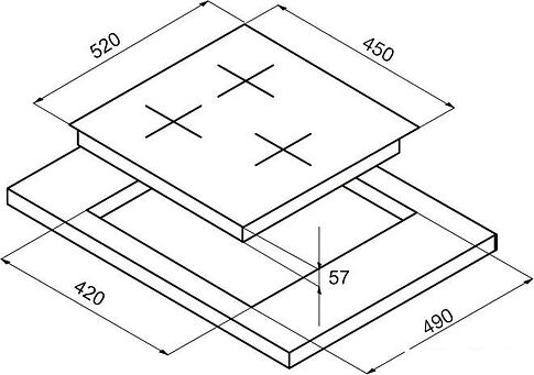 Варочная панель Korting HG 465 CTRN